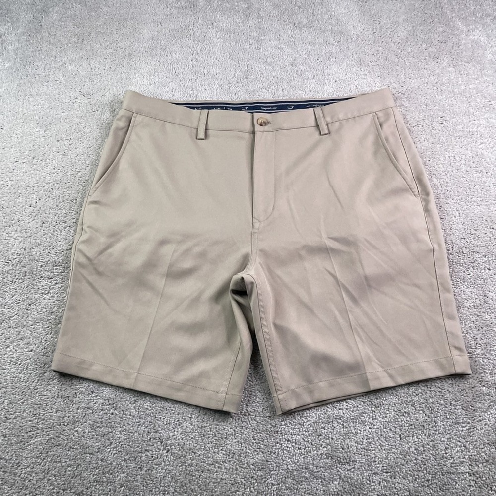 Vineyard Vines Shorts Mens 38 Khaki Links Short Performance Golf Preppy Summer